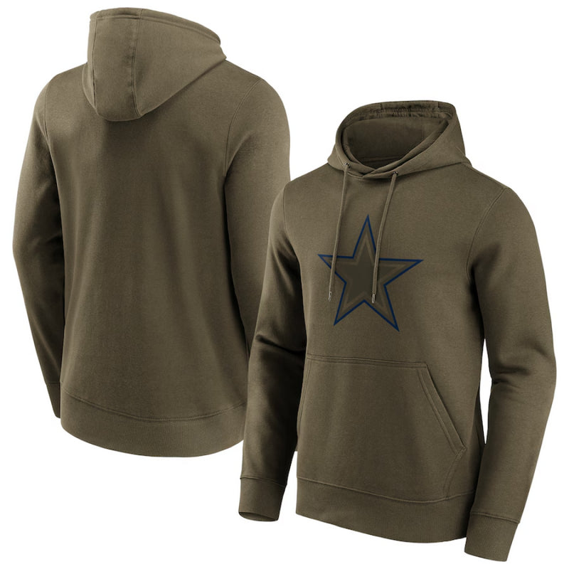 Dallas Cowboys Men's Hoodie NFL Khaki Pop Graphic Hoodie