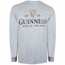 Guiness Harp Men's T-Shirt Grey Logo Long Sleeve Top