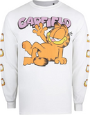 Garfield White T-Shirt Grin Men's LS Top