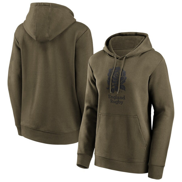 England Women's Khaki Hoodie Rugby Mono Logo Hoodie