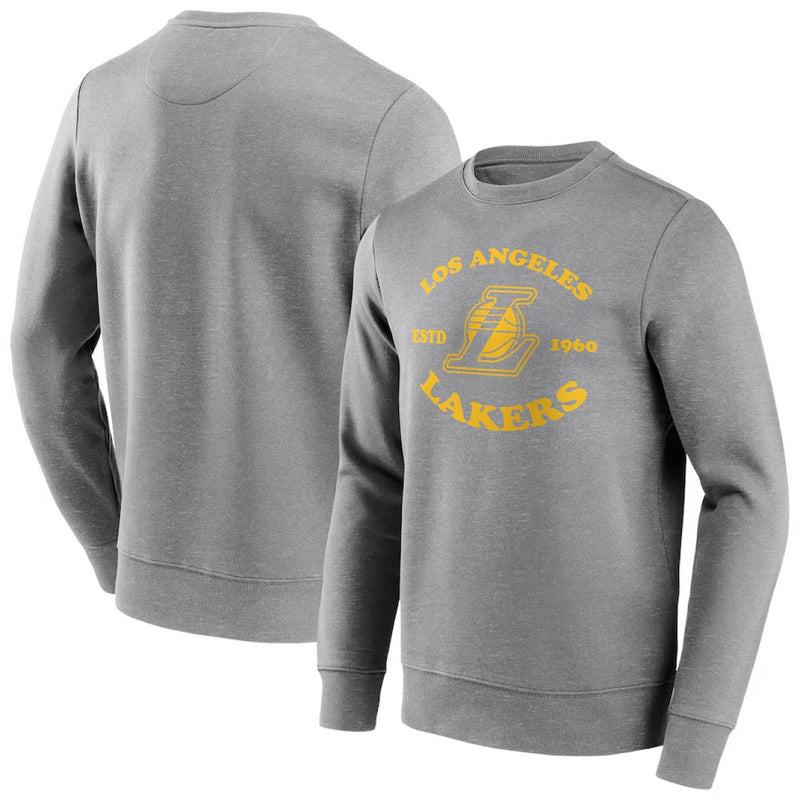 Los Angeles Lakers Sweatshirt Men's NBA Vintage Pro Grey Top