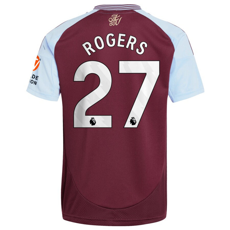 Aston Villa Football Shirt Men's adidas Home Top - Rogers