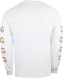 Garfield White T-Shirt Grin Men's LS Top