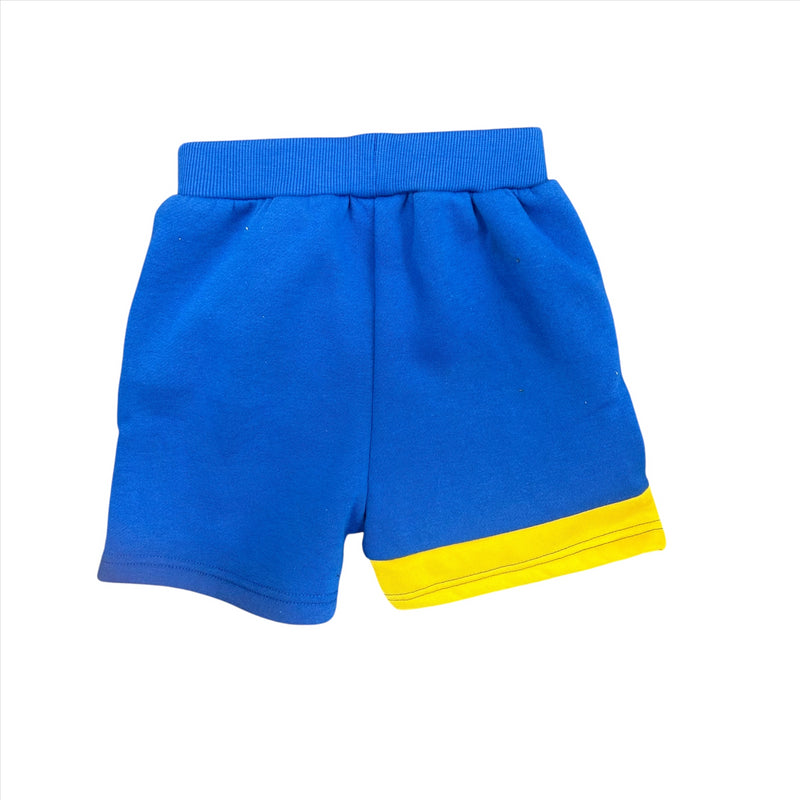 Leeds United Men's Shorts Football Panelled Blue/White Shorts