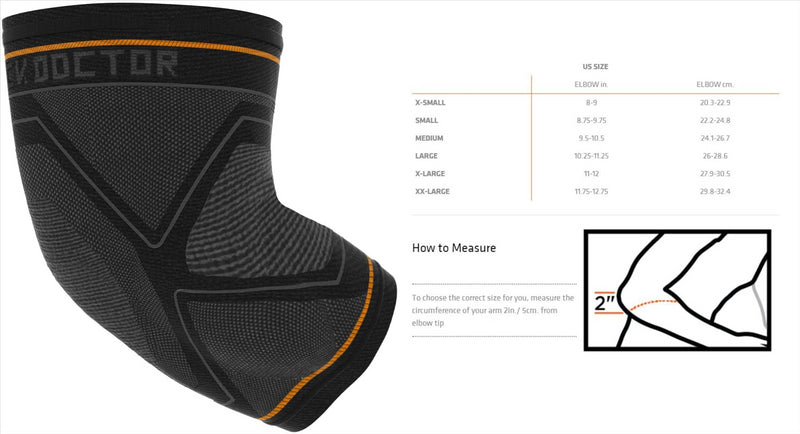 Elbow Compression Sleeve Support Shock Doctor Compression Gel Recovery