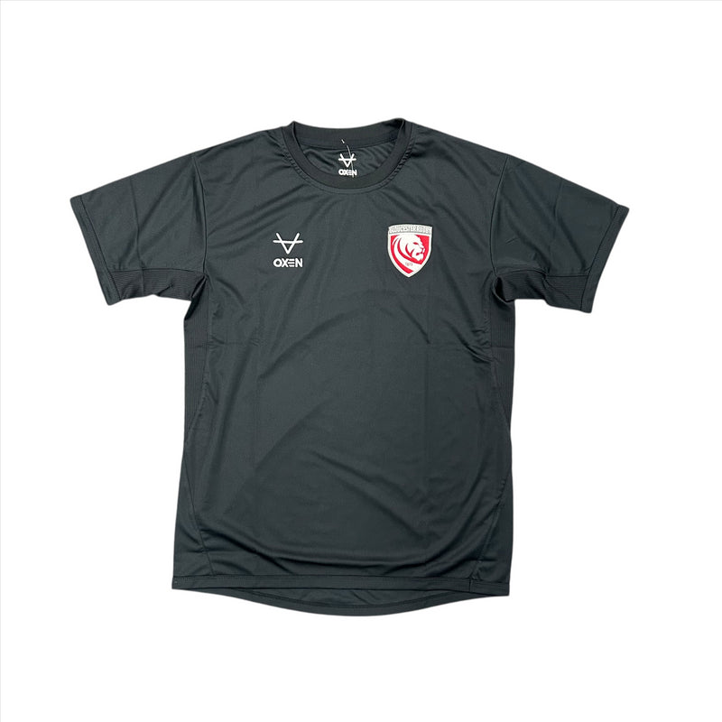 Gloucester Rugby Kid's T-Shirt Oxen Black Training Top