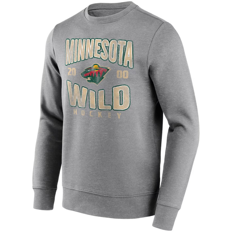 Minnesota Wild Men's Sweatshirt NHL Wave Off Vintage Sweatshirt