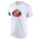 Sunderland Football Men's T-Shirt White Logo Top