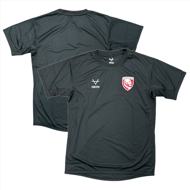 Gloucester Rugby Kid's T-Shirt Oxen Black Training Top