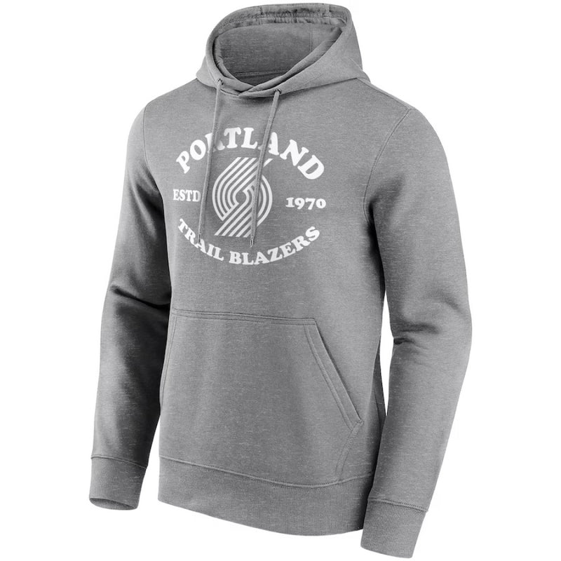 Portland Trail Blazers Hoodie Men's NBA Grey Vintage Pro Hoodie