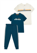 Ellesse 3 Piece Set Kid's Adermo Print T-Shirt Set