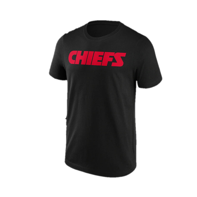 Kansas City Chiefs T-Shirt Men's NFL Wordmark Black Top