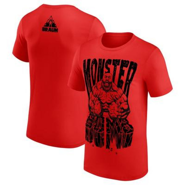 Braun Strowman Men's T-Shirt WWE Monster Bomb Graphic Top