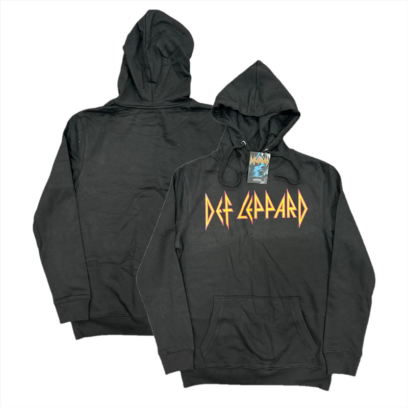 Def Leppard Men's Hoodie Logo Black Top