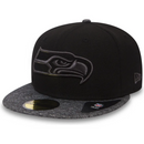 Seattle Seahawks NFL Cap New Era Black Logo Fitted Hat