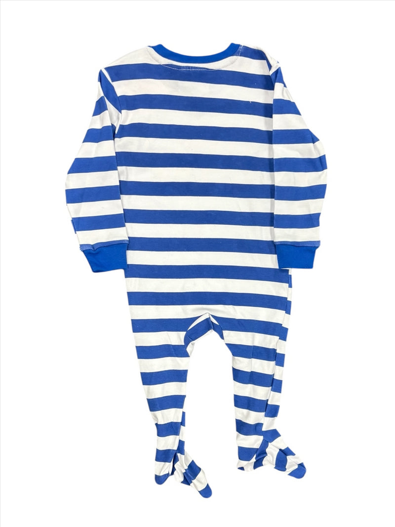 Leeds United Baby Sleepsuit Football Blue/White Sleepsuit