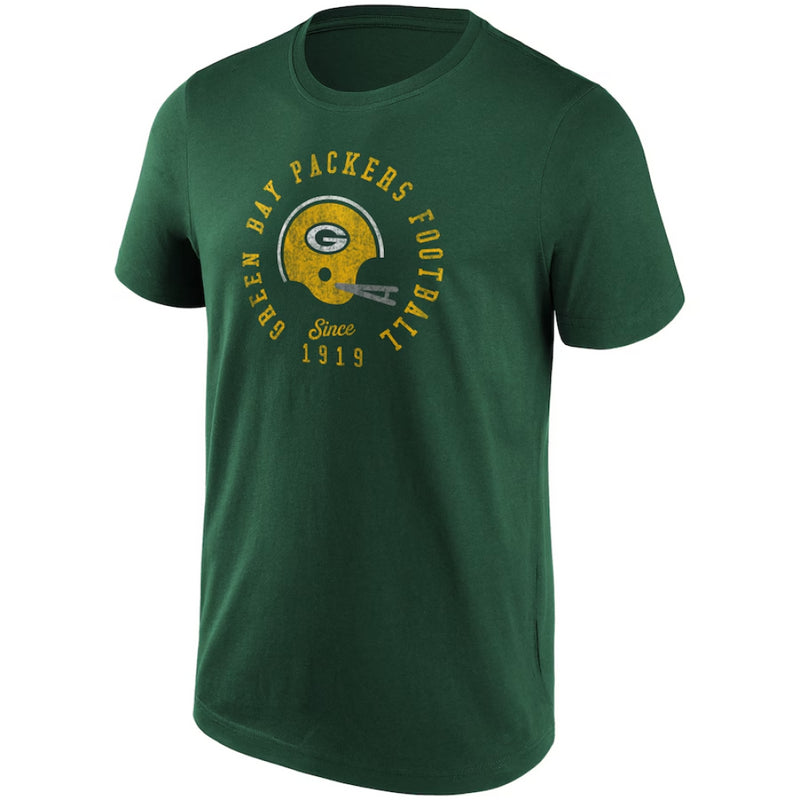 Green Bay Packers T-Shirt Men's NFL Hot route Green Top