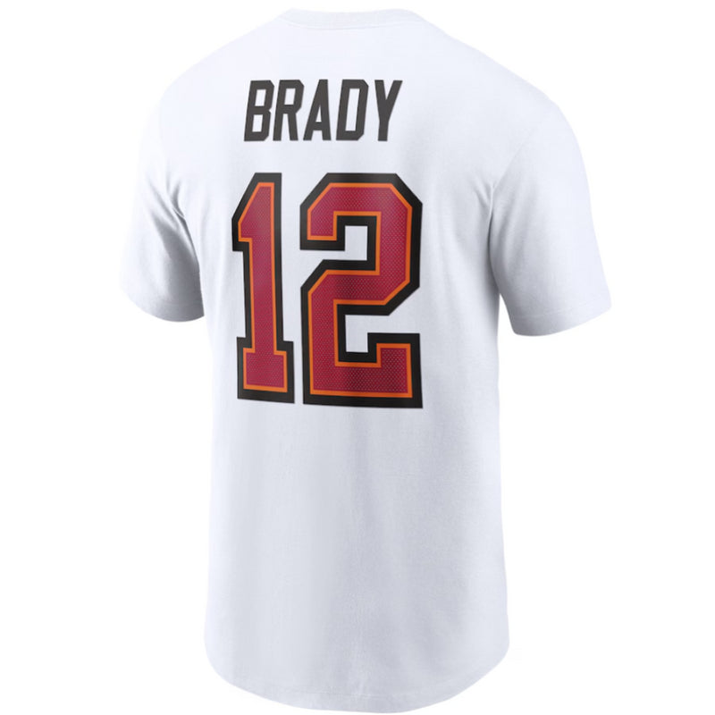 Tampa Bay Buccaneers T-Shirt Men's NFL Tom Brady 12 White Top