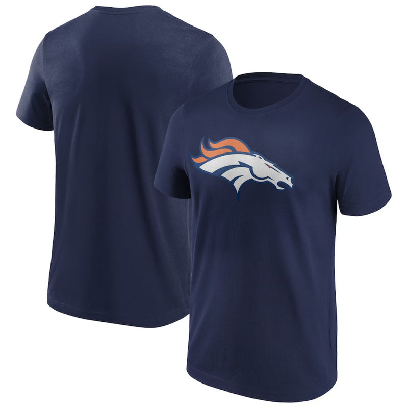 Denver Broncos Men's T-Shirt NFL Alternate Colour Logo Navy Top