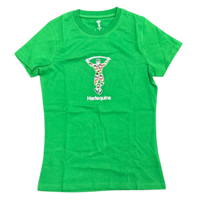 Harlequins Women's SS T-Shirt Castore Rugby Core Crest Top