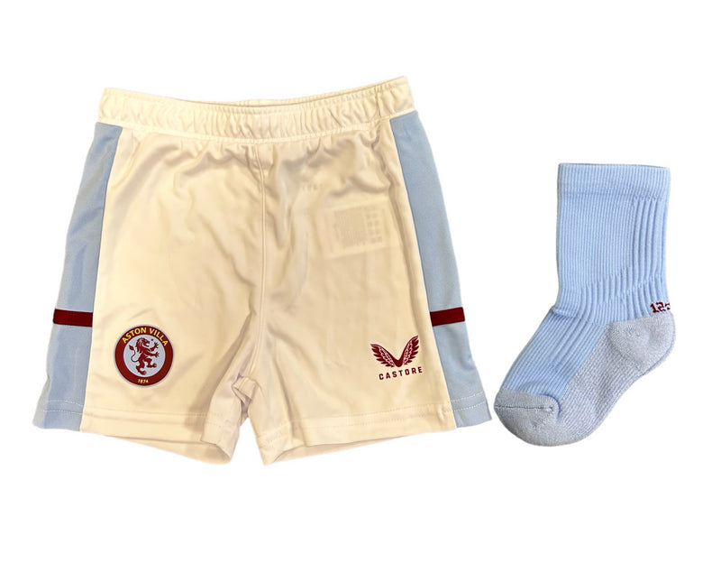 Aston Villa Shorts & Socks Set Football Castore Baby Kid's Mini Kit Pack