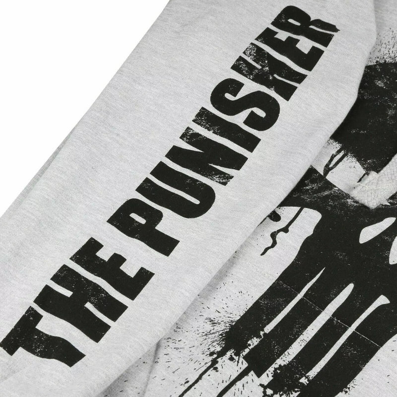 Marvel The Punisher Hoodie Men's Skull Grey Heather Top