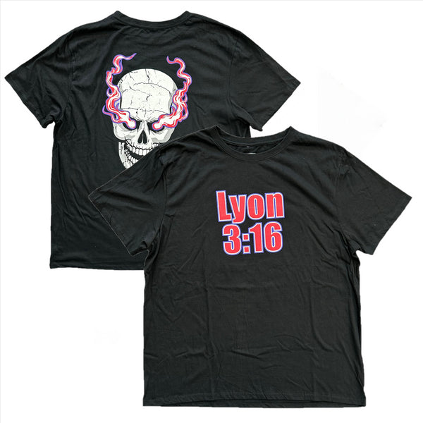 WWE Steve Austin T-Shirt Navy Lyon 3:16 Stone Cold Top