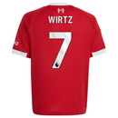 Liverpool Kid's Football Shirt adidas Home Top - Wirtz