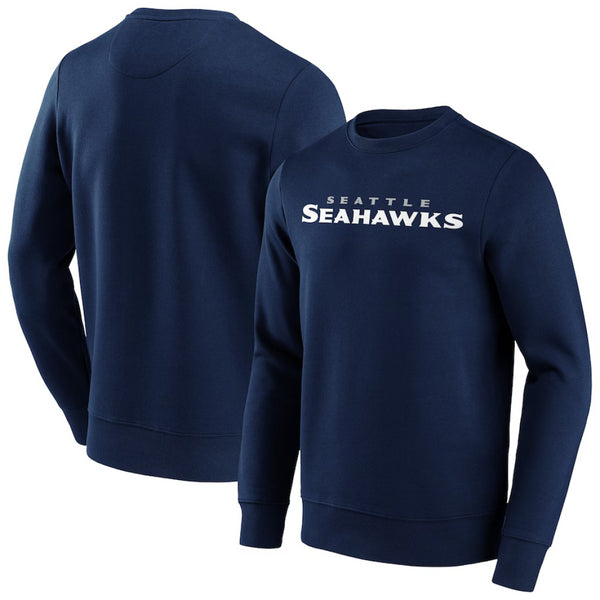 Seattle Seahawks Men's Sweatshirt NFL Blue Wordmark Top