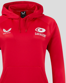 Saracens Rugby Castore Hoodie Women's Training Red Top