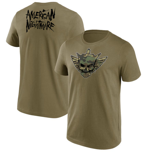 WWE Men's Graphic T-Shirt Cody Rhodes Skull Camo Top