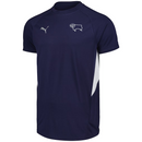Derby County Men's T-Shirt Football Travel Navy Puma Top