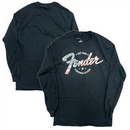 Fender Guitar Men's T-Shirt Black USA Corona CA Top