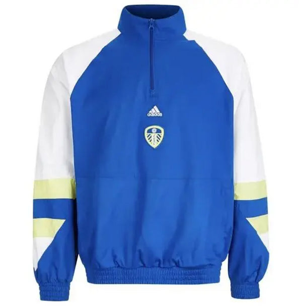 Leeds United Men's Jacket Football adidas Icon Blue Top
