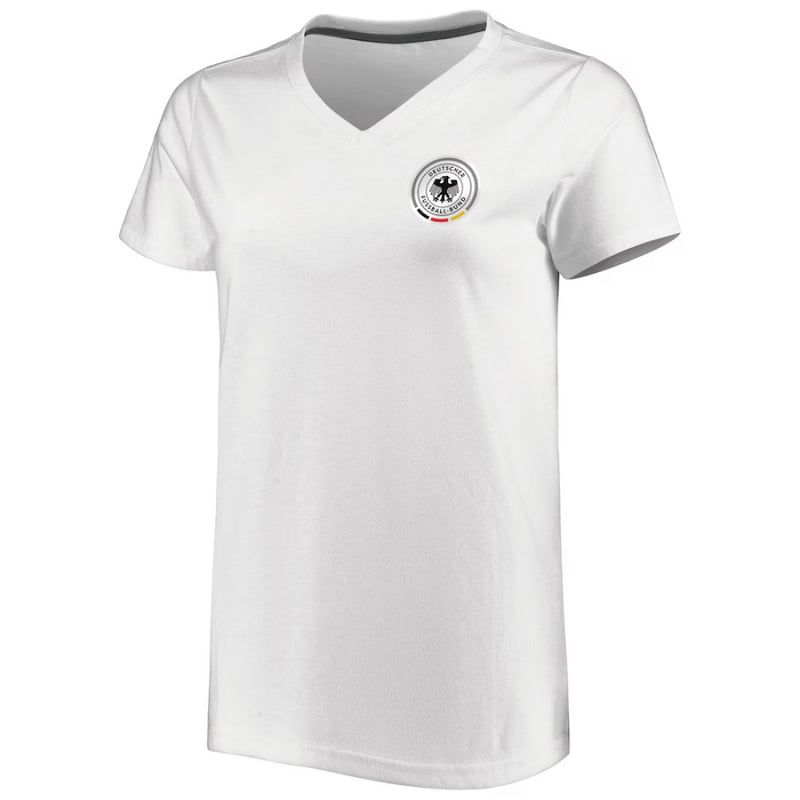 Germany Football Women's T-Shirt Small Crest Short Sleeve T-Shirt