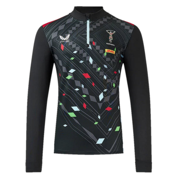 Harlequins Rugby 1/4 Zip Men's Castore Black Quarter Zip Top
