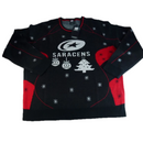 Kid's Saracens Rugby Jumper Castore Fleece Christmas Jumper - New