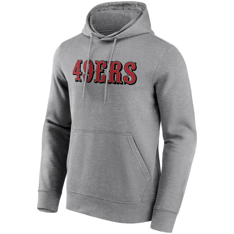 San Francisco 49ers Hoodie Men's NFL Grey Wordmark Hoodie