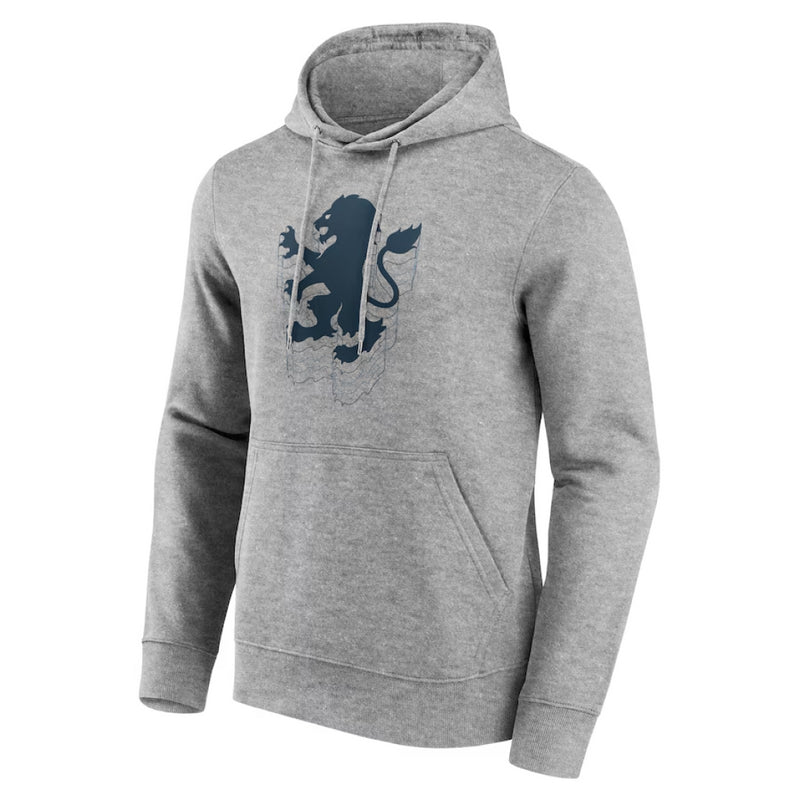 Aston Villa Men's Hoodie Football Ripple Graphic Grey Hoodie