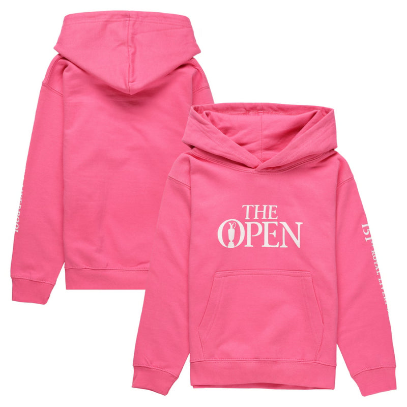 The Open Golf Hoodie Kid's Pink Logo Graphic Hoodie