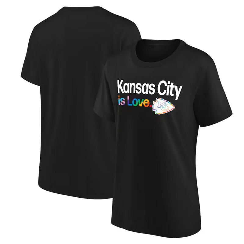 Kansas City Chiefs T-Shirt Women's NFL City Pride Black Top