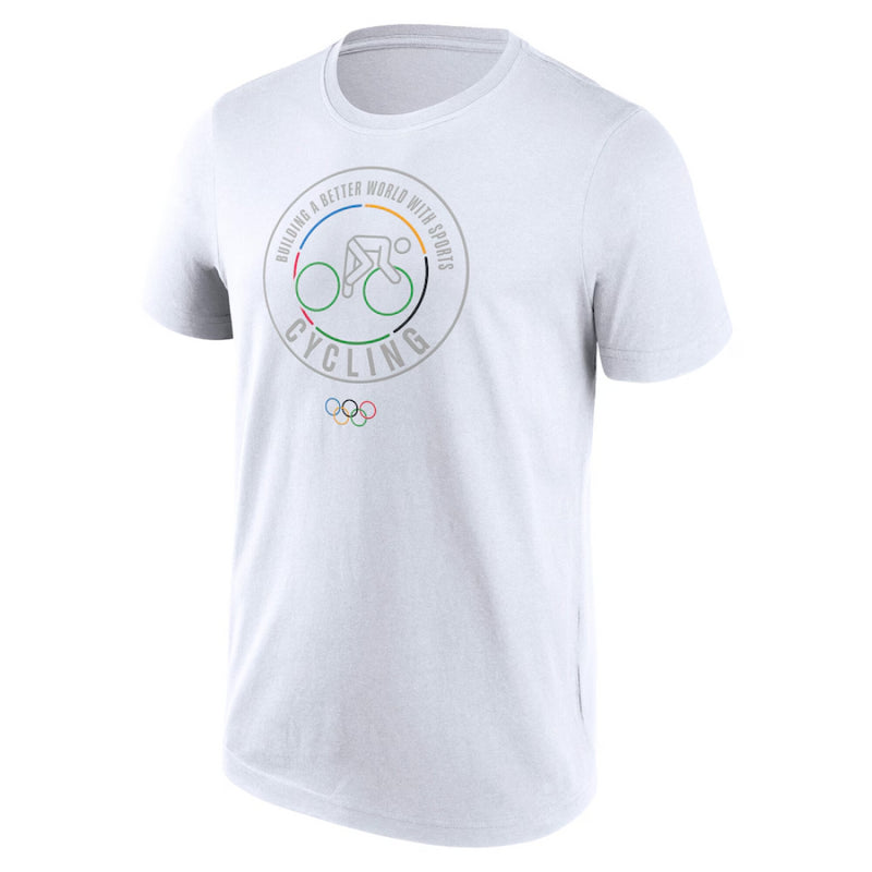 Olympics Collection Men's T-Shirt White Cycling Pictogram Top