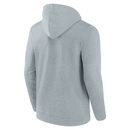 Hibernian Men's Football Hoodie Grey Logo Full Zip Top