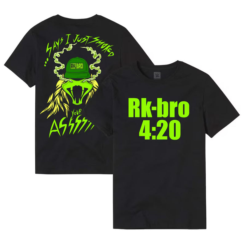 WWE Men's Graphic T-Shirt RK-Bro 4:20 Top