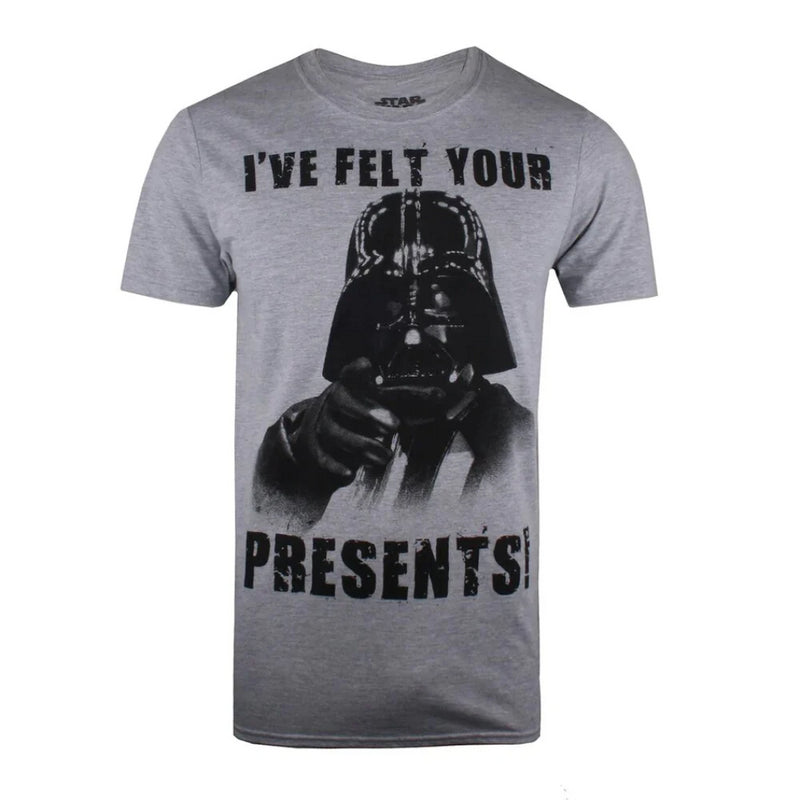Star Wars Men's T-Shirt Darth Vader I've Felt Your Presents Top