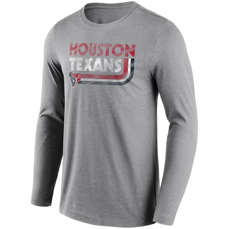Houston Texans Men's T-Shirt NFL On The Ropes LS Grey Top