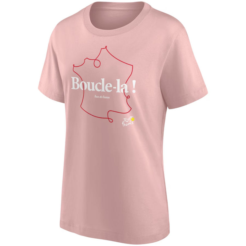 Tour De France T-Shirt Women's Cycling Boucle-La! Graphic Top