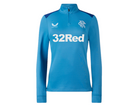 Rangers Football Women's Fleece Castore 1/4 Zip Players Jumper