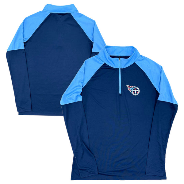 Tennessee Titans Women's Top NFL Navy & Blue Logo 1/4 Zip