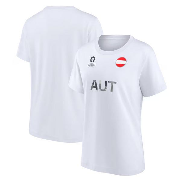 UEFA Euro Women's T-Shirt Football Austria Nation Flag Top